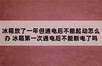 冰箱放了一年但通电后不能起动怎么办 冰箱第一次通电后不能断电了吗